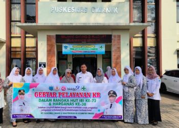 Memperingati HUT IBI ke 72, UPT Puskesmas dan Balai Penyuluh KB Cimanuk Gelar Gebyar Pelayanan KB