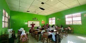 Lakukan Proker Pendidikan, KKN 32 Uniba Terapkan Sekolah Ramah Anak