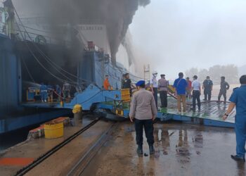 Ditpolairud Polda Banten Respon Cepat Terkait Kebakaran KMP Mutiara Berkah