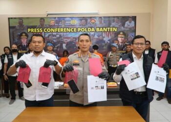Ditreskrimsus Polda Banten Amankan Pelaku Promotor Judi Online