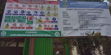 Proyek Rehabilitasi Ruang Asrama SKh. Negeri 01 Pandeglang Diduga Abaikan K3 Pekerja