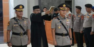 Kapolda Banten Pimpin Serah Terima Jabatan Dirpamobvit Polda Banten