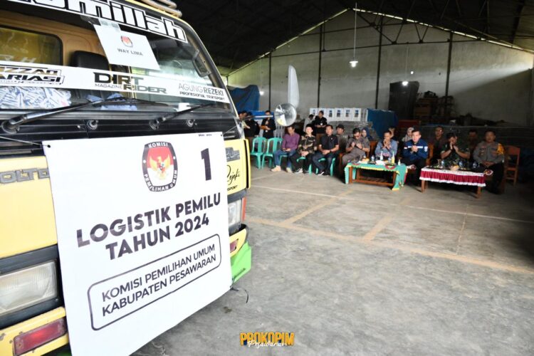 Bupati Pesawaran Lepas Pendistribusian Logistik Pemilu 2024