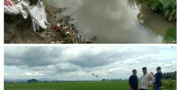 Ketua DPD LPKSM dan Kades Gunung Sari Harapkan Normalisasi Tanggul Jebol