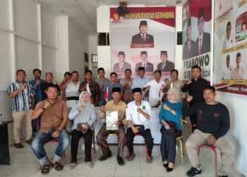 Relawan H. Erli Hasim Cabup Simeulue Silaturahmi ke Pengurus Partai Gerindra