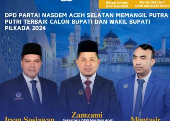 NasDem Aceh Selatan Buka Penjaringan Bakal Calon Bupati dan Wakil Bupati