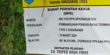 Diduga Tidak Melibatkan PPTK, Proyek Pembangunan Pondasi Batas Terminal Dishub Pandeglang Terkesan Asal Jadi dan Dipaksakan
