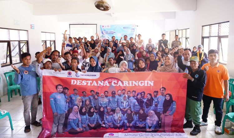 Peringati HKBN 2024, Desa Caringin Gelar Simulasi Evakuasi Bencana Gempa dan Tsunami
