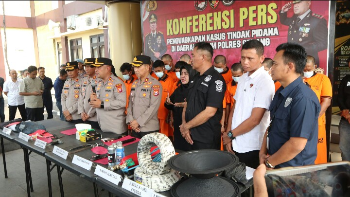 16 Pelaku Kejahatan Berhasil Diringkus Polres Serang Selama Operasi Sikat Maung 2024