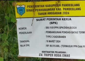 Sekda Pandeglang Akan Panggil Kadishub Soal Proyek Batas Terminal Kadubanen