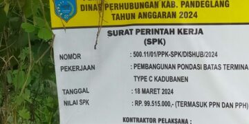 Sekda Pandeglang Akan Panggil Kadishub Soal Proyek Batas Terminal Kadubanen