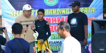 Dalam Pembukaan Turnamen KT Aceh Tamiang Muncul Teriakkan Suprianto Calon Bupati