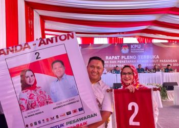 KPU Pesawaran Gelar Rapat Pleno Terbuka Pengundian dan Penetapan Nomor Urut