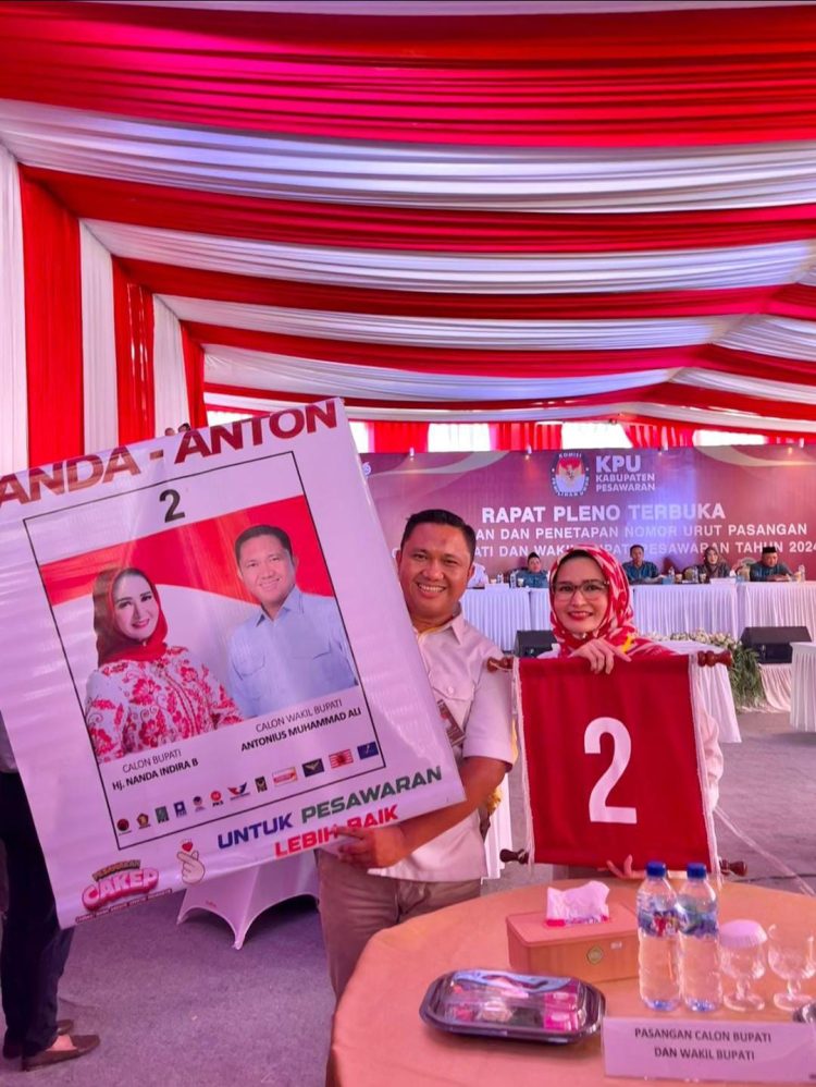 KPU Pesawaran Gelar Rapat Pleno Terbuka Pengundian dan Penetapan Nomor Urut