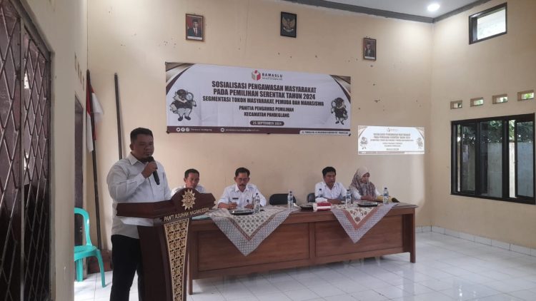 Panwaslu Pandeglang Gelar Sosialisasi Pengawasan Masyarakat Dalam Rangka Persiapan Pilkada Serentak 2024