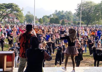 Peringati Hari Kesaktian Pancasila, Pemuda Pancasila Pandeglang Gelar Senam Sehat di Alun Alun Menes