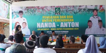 Nanda Indira Hadiri Undangan Pengajian yang Digelar DPC PKB Pesawaran