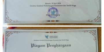 Kabupaten Pesawaran Raih Penghargaan Pasar Tertib Ukur dari Kementerian Perdagangan Direktorat Jenderal Perlindungan Konsumen dan Tertib Niaga