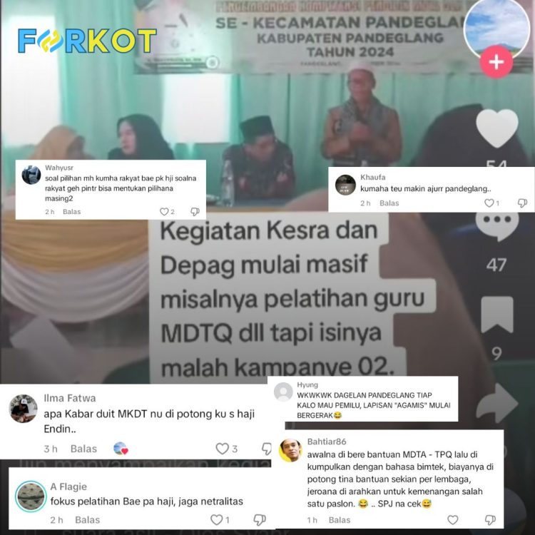 Acara MDTA dan TPQ di Kecamatan Pandeglang Diduga Jadi Ajang Kampanye Paslon 02