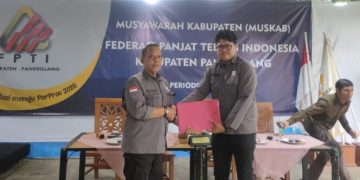 Dadi Rajadi Kembali Terpilih Jadi Ketua FPTI Pandeglang