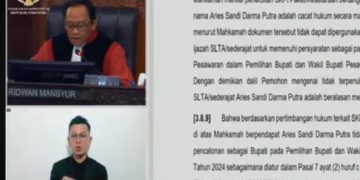 MK Batalkan Kemenangan Aries Sandi pada Sengketa Pilkada Pesawaran 2024