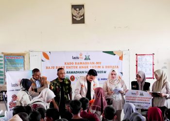 Pemuda Muhammadiyah dan Lazismu Pidie Belikan Baju Baru Untuk 101 Anak Yatim dan Dhuafa
