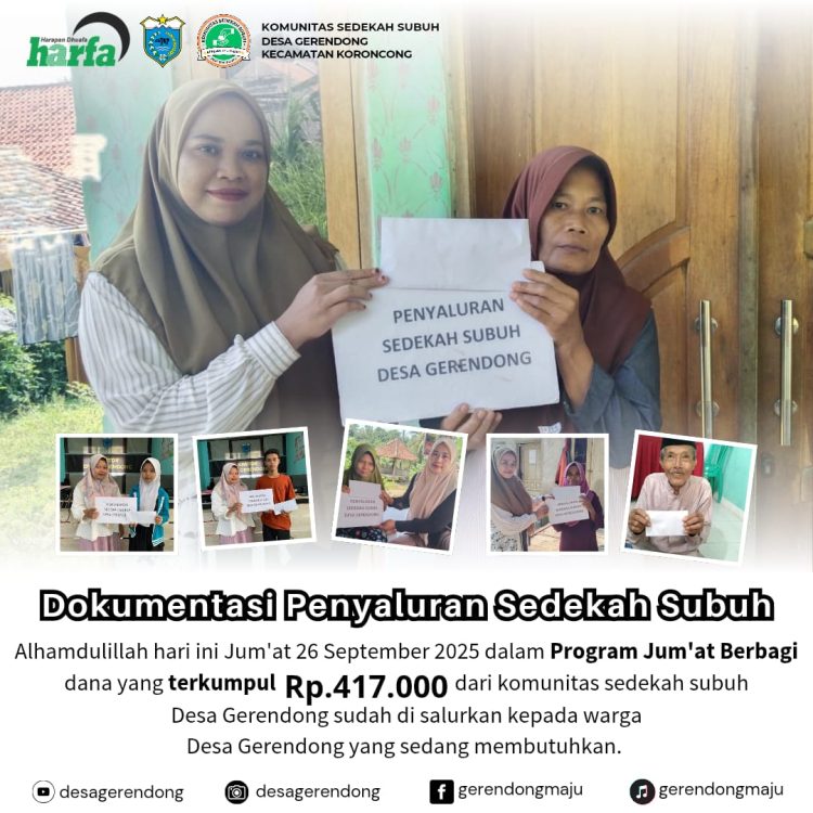 Pemerintah Desa Gerendong Gencarkan program “Sedekah Subuh”