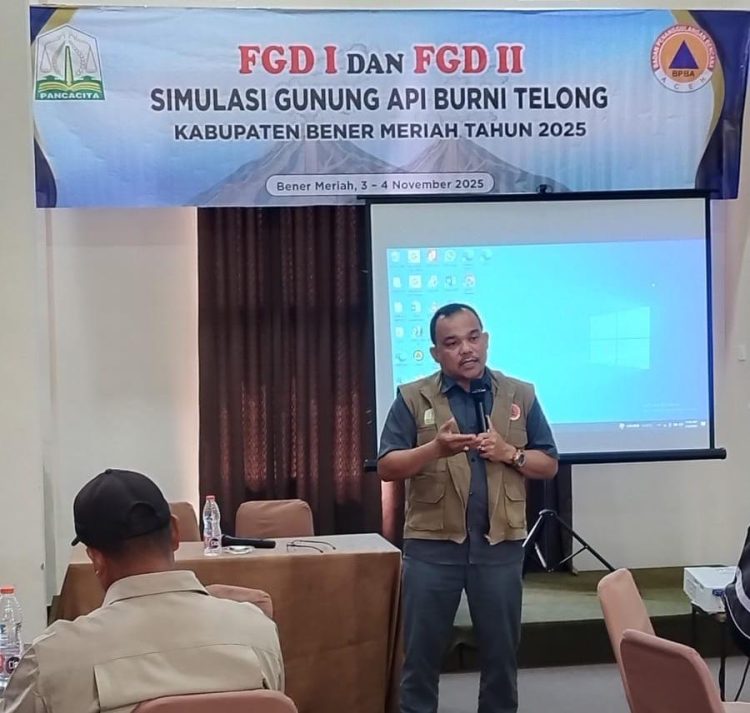 Finalkan Skenario Simulasi Burni Telong, BPBA Lakukan FGD I dan II