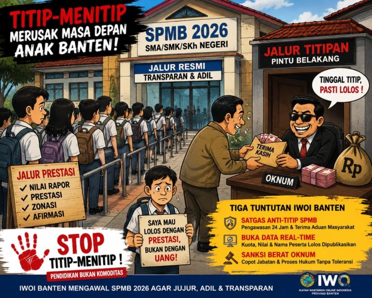 IWOI Banten Kecam Praktik Titip Menitip SPMB 2026