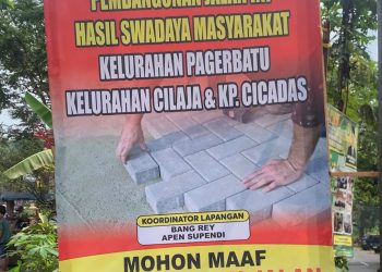 Puluhan Tahun tak di Perbaiki, Ratusan Warga Pandeglang Perbaiki Jalan Secara Swadaya