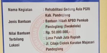 Rehab Gedung PGRI di Pandeglang Jadi Sorotan, Prioritas Dana Hibah APBD Dipertanyakan