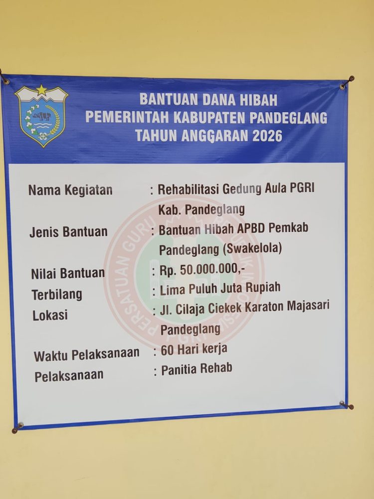 Rehab Gedung PGRI di Pandeglang Jadi Sorotan, Prioritas Dana Hibah APBD Dipertanyakan